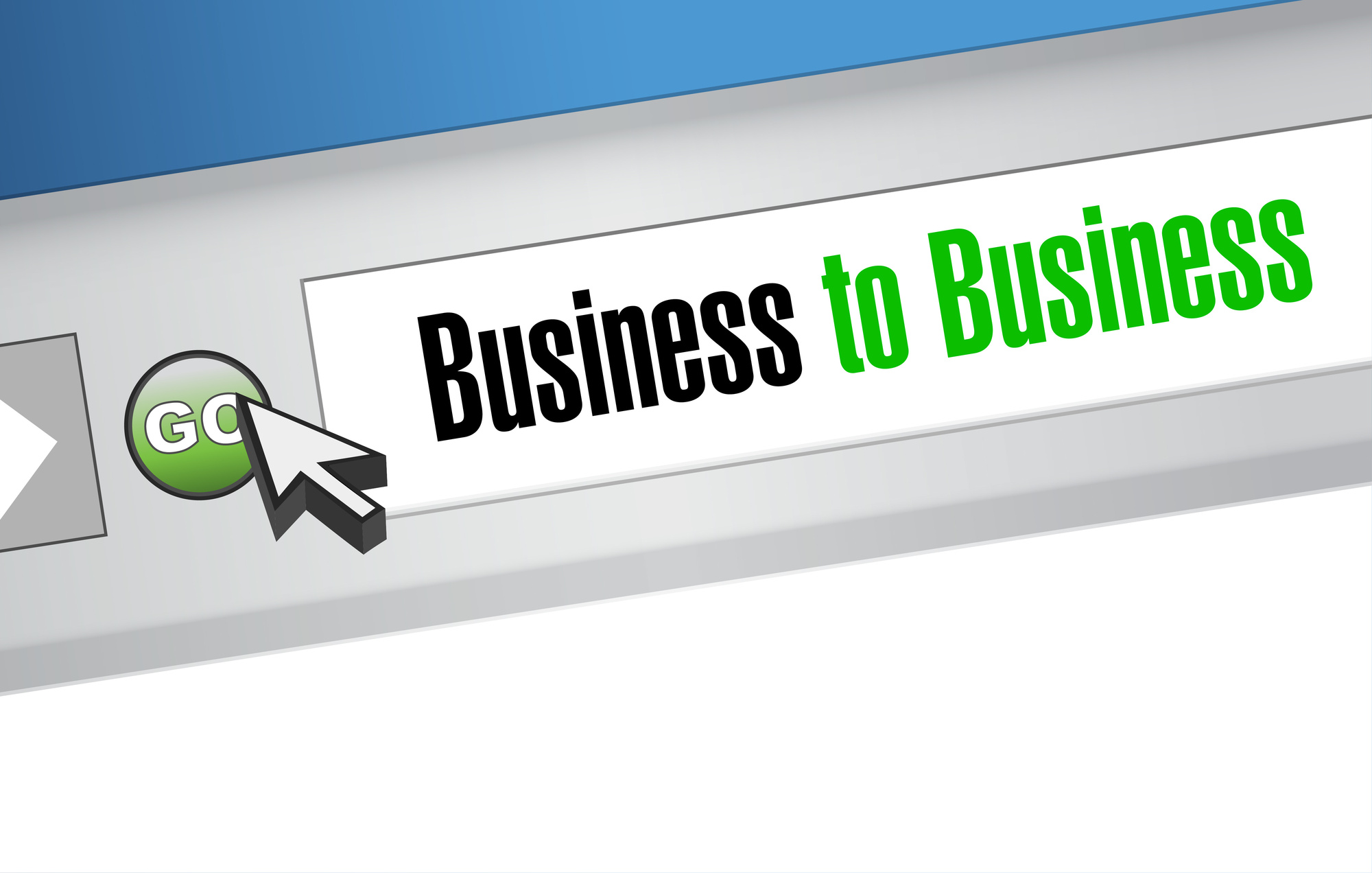 business to business web sign concept