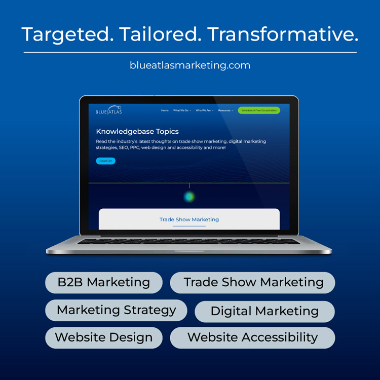 The launch of Blue Atlas Marketing’s new website